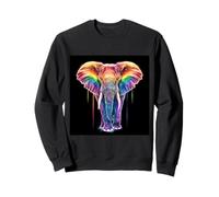 Éléphant arc-en-ciel majestueux Sweatshirt