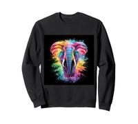 Éléphant arc-en-ciel majestueux Sweatshirt