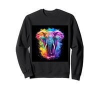 Éléphant arc-en-ciel majestueux Sweatshirt