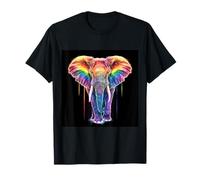 Éléphant arc-en-ciel majestueux T-Shirt