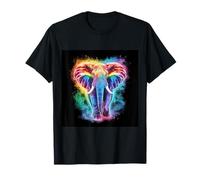 Éléphant arc-en-ciel majestueux T-Shirt