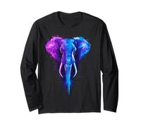 Elephant Artwork Animal Face Lover Motif Safari Afrique Homme Manche Longue
