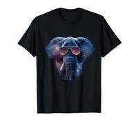 Éléphant avec Lunettes de Soleil Animal Art Safari Elephant Lover T-Shirt