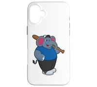 Elephant Baseball Batte de Baseball Sport Coque pour iPhone 16 Plus
