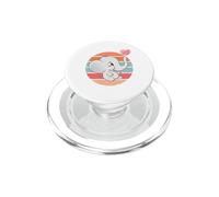 Éléphant Blanc Dessin animé Mignon attachant Animal de Coeur PopSockets PopGrip pour MagSafe