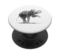Elephant Boombox Casque d'écoute Lover Street Art Sketch PopSockets PopGrip Adhésif