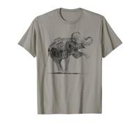 Elephant Boombox Casque d'écoute Lover Street Art Sketch T-Shirt