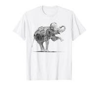 Elephant Boombox Casque d'écoute Lover Street Art Sketch T-Shirt