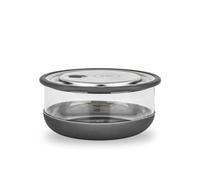 Elephant Box Bol à déjeuner en verre borosilicate, acier inoxydable, passe au micro-ondes (800 ml)