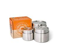 Elephant Box Lot de 3 boîtes alimentaires étanches en acier inoxydable sans BPA et plastique