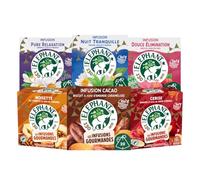 Éléphant - Bundle Découverte Thés & Infusions | 6 Boîtes - Thé Cacao Amande, Noisette Riz Torréfié, Cerise Érable + Infusions Nuit Tranquille, Fruits Rouges, Douce Élimination
