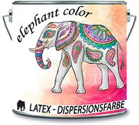 elephant color Peinture à dispersion latex - Peinture mate pour murs intérieurs - 2 l - Blanc vieilli