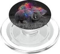 Elephant Colorful Wild Animal Gift PopSockets PopGrip pour MagSafe