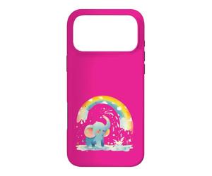Éléphant Crache Eau Ciel Arc-en-Ciel Graphique Enfants Coque pour iPhone 17 Pro Max