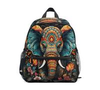 Éléphant D'Afrique Indien Vintage Sac à Dos pour Enfant Sacs a Dos Maternelle Fille Garçon Cartable Sac école de Enfants Primaire Voyage