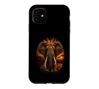 Éléphant d'Afrique Safari Coucher de Soleil Nature Amoure Coque pour iPhone 11