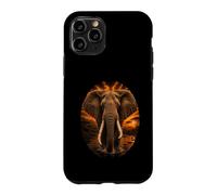 Éléphant d'Afrique Safari Coucher de Soleil Nature Amoure Coque pour iPhone 11 Pro