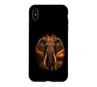 Éléphant d'Afrique Safari Coucher de Soleil Nature Amoure Coque pour iPhone XS Max