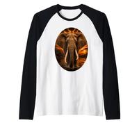 Éléphant d'Afrique Safari Coucher de Soleil Nature Amoure Manche Raglan