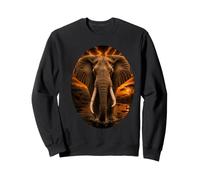 Éléphant d'Afrique Safari Coucher de Soleil Nature Amoure Sweatshirt