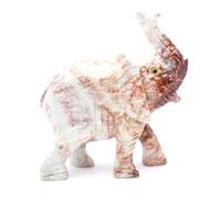 Éléphant de 135 grammes et 75 millimètres, Minéral Steatite du Pérou, Minéral Pur, Produit Exclusif, Minéral d'ornement, Pierre de Bonheur