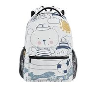 Éléphant De Bateau d'amour Blanc Cartable Sac à Dos Ecole étudiant Scolaire d'ordinateur pour Voyage Ados Filles Garçons Enfant
