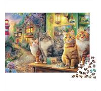 Éléphant de Dessin animé Puzzles pour Adultes Fun 1000 Piece De Belles Images Jeu Intellectuel, Jeu Éduchatif, Décoration Maison, Anti-Stress, Défi Stimulant (1000pcs (75x50cm))