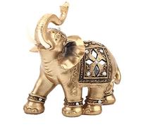 Elephant Decoration Statue Éléphant Décoration Feng Shui Elephant Statue Sculpture Éléphant Figurine pour Home Office Décoration Bon Cadeau Chanceux(14 x 15cm)