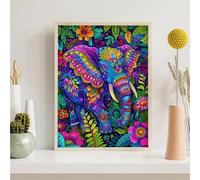 éLéPhant Diamond PaintingFleur Peinture Diamant Adulte Strass Point de Croix Peinture pour Adulte Débutant, Perle Diamant Broderie Convient Pour La Décoration Murale à La Maison 70x95 cm PjY4684 N-5