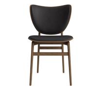 Elephant Dining Chair Chaise Cuir couverture Norr11 anthracite - chêne fumé - NORR11 ELEP DIN ANT GERAEU