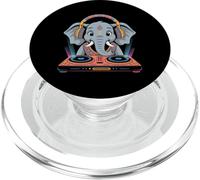 Éléphant DJ Animal Mixage Casque Symbole PopSockets PopGrip pour MagSafe