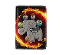Éléphant d'Oiseau De Hibou Détenteur d'un Passeport Titulaire Etui en Cuir Véritable Couverture de Passeport pour Voyage Hommes Femmes