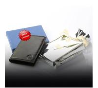 ELEPHANT D'OR - GRAND CLASSIQUE Portefeuille en cuir NOIR N1328 - Grand Portefeuille Homme PACK cadeau Noël. une fête. un