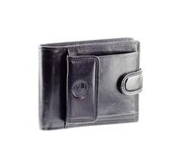 ELEPHANT D'OR Portefeuille Cuir Noir Portefeuille à l'italienne. Portefeuille Homme