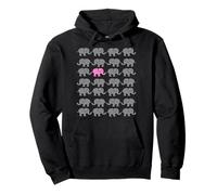Éléphant drôle - Éléphants Gris - Un éléphant Rose Sweat à Capuche
