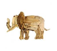 Éléphant en bois flotté 60cm Bois Brut