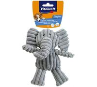 Vitakraft – Jouet pour chien – Éléphant en peluche – avec couineur – velours côtelé (1 pièce)