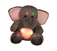 Éléphant en Peluche - Mignon Coussin avec lumière LED de 35 cm, lumières Nocturnes d'animaux en Peluche pour, Adultes, Filles, garçons, Salon, Chambre, bibliothèque, Bureau, Voiture, Jour