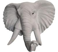 Eléphant en résine sculpture murale décoration maison blanc 20x9x21.5CM