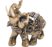 Éléphant en résine Statue exquise figure réaliste de bureau -Orament pour salon chambre M (10x5x10 cm/3.94x1.97x3.94in)