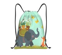 Éléphant Et Renard Sac À Dos Unisexe Sac De Natation Cordon Pochette pour Toilette Cosmétiques Téléphone 36X42Cm