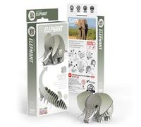 Eugy Puzzle 3D Éléphant – Maquette en carton recyclé, jouet créatif (N°010)