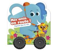 Eléphant fait du vélo - Mes amis en route - Collectif - Tam-Tam - cartonné - Album jeunesse