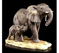 Éléphant Figurine - Veau avec Mère - Déco Afrique Famille Bébé Déco