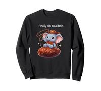 Elephant Finally I'm on a Date Funny Kawaii Anime Cute Sweatshirt
