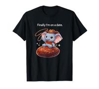 Elephant Finally I'm on a Date Funny Kawaii Anime Cute T-Shirt
