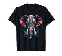 Éléphant géométrique art abstrait graphique éléphant T-Shirt