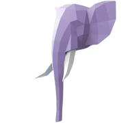 Elephant Head Animal Paper Model Hallway Ornament Paper Craft 3D DIY Origami Home Decoration Handmade Wall Decor Creative Toys