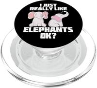 Elephant I Just Really Like Elephants Ok? Amoureux des Animaux PopSockets PopGrip pour MagSafe