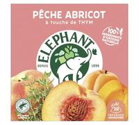 ELEPHANT - Infusion Fruitée Pêche Abricot au Thym, Saveur Douce et Aromatique (20 Sachets) - Le lot de 3